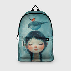 Рюкзак Девочка с птицами, цвет: 3D-принт — фото 2