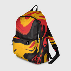 Рюкзак Красные желтые оранжевые пятна краски, цвет: 3D-принт