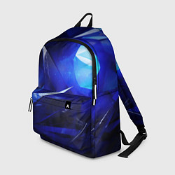 Рюкзак Black and blue abstract background sport style, цвет: 3D-принт