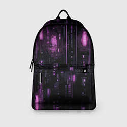 Рюкзак Киберпанк светящиеся фиолетовые элементы, цвет: 3D-принт — фото 2