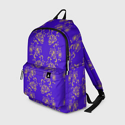 Рюкзак Контурные цветы на фиолетовом фоне