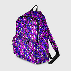 Рюкзак Фиолетовый узор и чёрная обводка