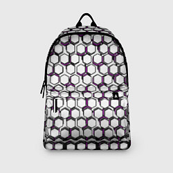 Рюкзак Киберпанк узор из шестиугольников розовый, цвет: 3D-принт — фото 2