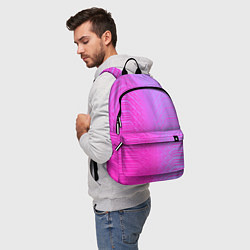 Рюкзак Розовые градиентные линии, цвет: 3D-принт — фото 2