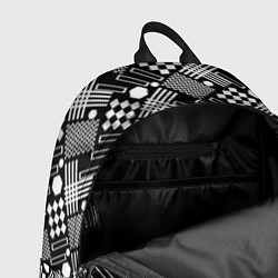 Рюкзак Черно белый узор из геометрических фигур, цвет: 3D-принт — фото 2