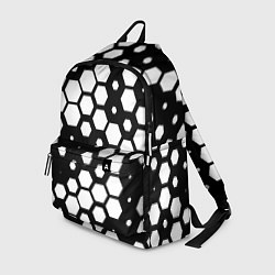 Рюкзак Белые соты киберпанк, цвет: 3D-принт