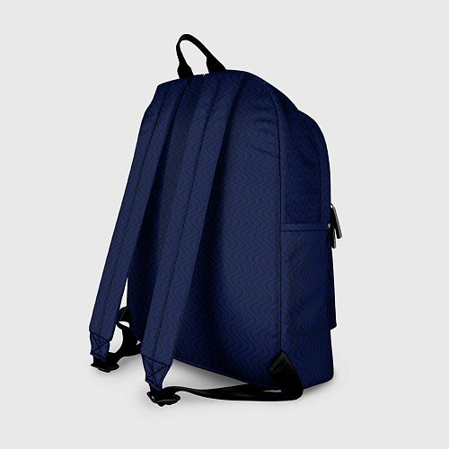 Рюкзак Тёмно-синий волнистые линии / 3D-принт – фото 2
