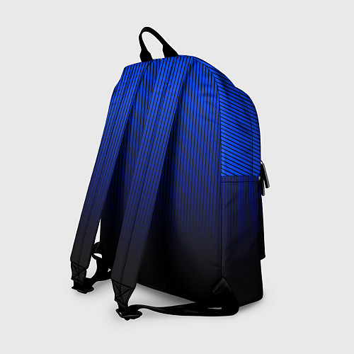 Рюкзак Полосатый градиент сине-чёрный / 3D-принт – фото 2