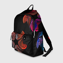 Рюкзак Чёрные звёзды и завихрения, цвет: 3D-принт
