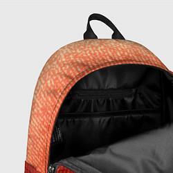 Рюкзак Полосатый градиент оранжево-красный в чёрный, цвет: 3D-принт — фото 2