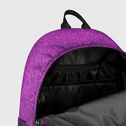 Рюкзак Чёрно-сиреневый градиент мелкая мозаика, цвет: 3D-принт — фото 2