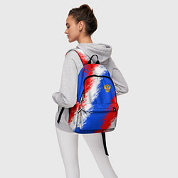Рюкзак Триколор штрихи с гербор РФ, цвет: 3D-принт — фото 2