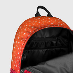 Рюкзак Градиент оранжево-фиолетовый со звёздочками, цвет: 3D-принт — фото 2