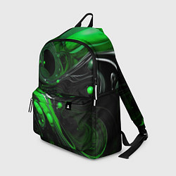Рюкзак Green dark abstract geometry style, цвет: 3D-принт
