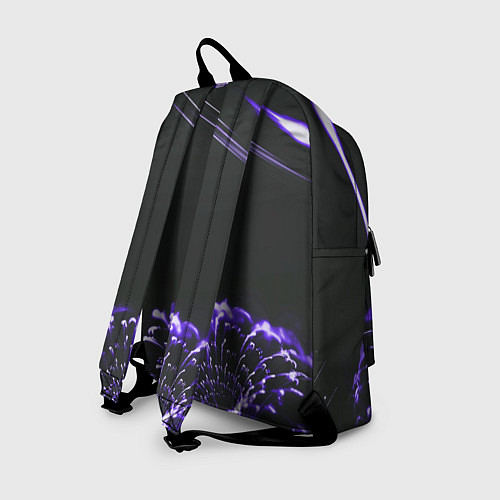 Рюкзак Неоновый фиолетовый цветок в темноте / 3D-принт – фото 2