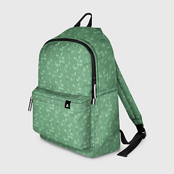 Рюкзак Яркий зеленый однотонный цветочный узор, цвет: 3D-принт