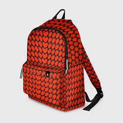 Рюкзак Красные лепестки шестиугольники, цвет: 3D-принт