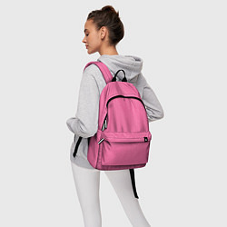 Рюкзак Яркий розовый однотонный в крапинку, цвет: 3D-принт — фото 2