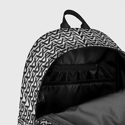 Рюкзак Чёрно-белые волнистые линии, цвет: 3D-принт — фото 2