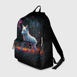 Рюкзак Белая лисица на фоне волшебного леса
