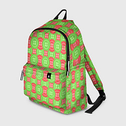 Рюкзак Паттерн с красными и зелеными пуговицами, цвет: 3D-принт