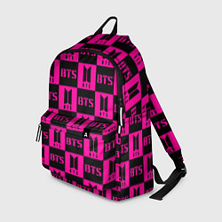 Рюкзак BTS pattern pink logo, цвет: 3D-принт
