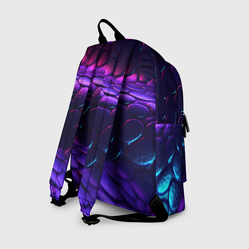 Рюкзак Фиолетовая абстрактная текстура неоновая / 3D-принт – фото 2