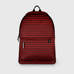 Рюкзак Красно-чёрный волнистые линии, цвет: 3D-принт — фото 2