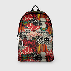 Рюкзак Разноцветный орнамент хаки, цвет: 3D-принт — фото 2