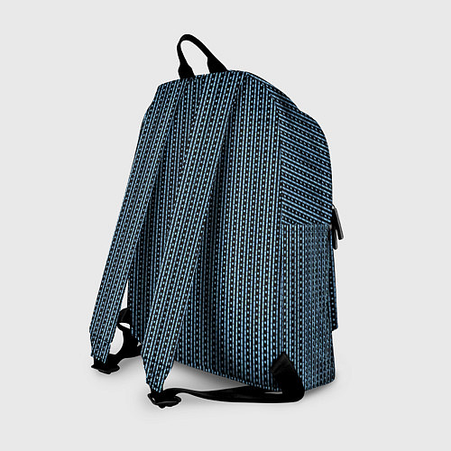 Рюкзак Чёрно-синий полосы в горошек / 3D-принт – фото 2