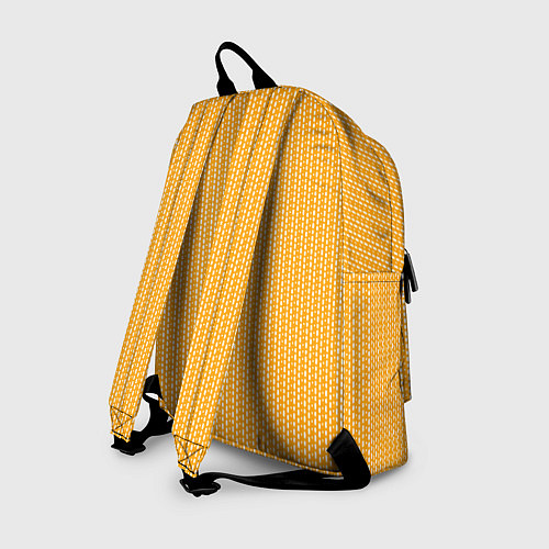 Рюкзак Жёлтый в маленькие белые полосочки / 3D-принт – фото 2