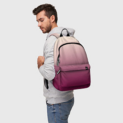 Рюкзак Градиент бежевый в пурпурный, цвет: 3D-принт — фото 2