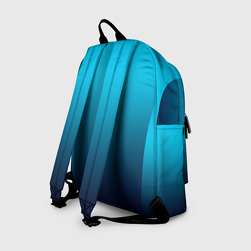 Рюкзак Яркий голубой с синим градиент комбинированный кро / 3D-принт – фото 2