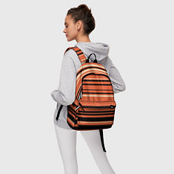 Рюкзак Оранжевый полосами, цвет: 3D-принт — фото 2
