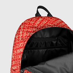 Рюкзак Красно-белый текстурированный, цвет: 3D-принт — фото 2