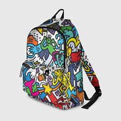 Рюкзак Странные разноцветные человечки, цвет: 3D-принт