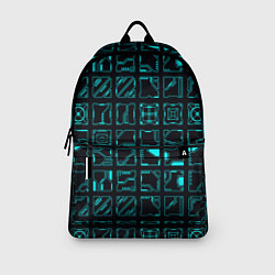 Рюкзак Квадратные геометрические инженерные синие схемы п, цвет: 3D-принт — фото 2