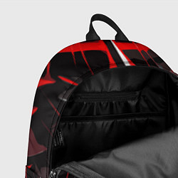 Рюкзак Красно-белый абстрактный демонический шлем, цвет: 3D-принт — фото 2