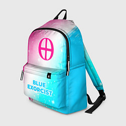 Рюкзак Blue Exorcist neon gradient style по-центру, цвет: 3D-принт