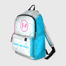 Рюкзак Twenty One Pilots neon gradient style по-центру, цвет: 3D-принт