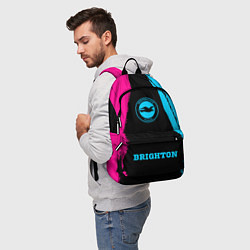Рюкзак Brighton - neon gradient по-центру, цвет: 3D-принт — фото 2