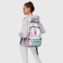 Рюкзак Kuromi neon gradient style по-центру, цвет: 3D-принт — фото 2