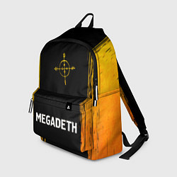 Рюкзак Megadeth - gold gradient по-центру, цвет: 3D-принт