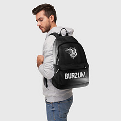 Рюкзак Burzum glitch на темном фоне по-центру, цвет: 3D-принт — фото 2