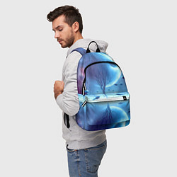 Рюкзак Луна и рыбы - нейроарт фантазия, цвет: 3D-принт — фото 2