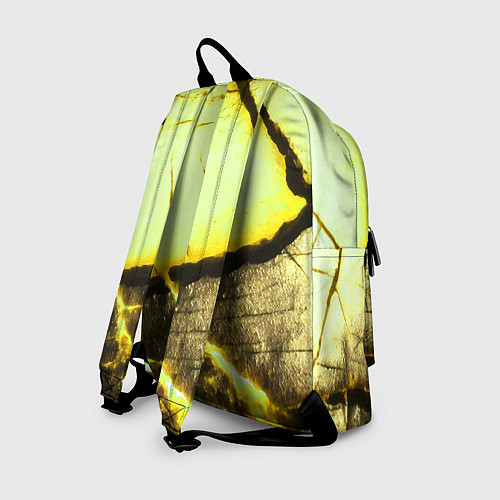 Рюкзак Трещины на абстрактном жёлтом фоне / 3D-принт – фото 2