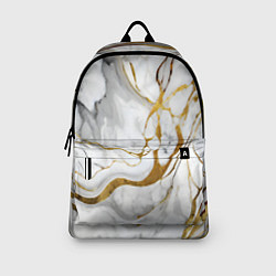 Рюкзак Жёлто-белый мрамор, цвет: 3D-принт — фото 2
