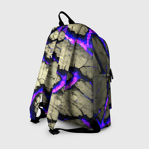 Рюкзак Треснувший камень фиолетовый / 3D-принт – фото 2
