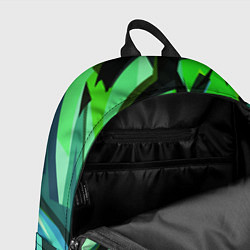 Рюкзак Чёрно-зелёная абстракция, цвет: 3D-принт — фото 2