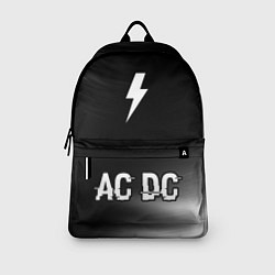 Рюкзак AC DC glitch на темном фоне по-центру, цвет: 3D-принт — фото 2
